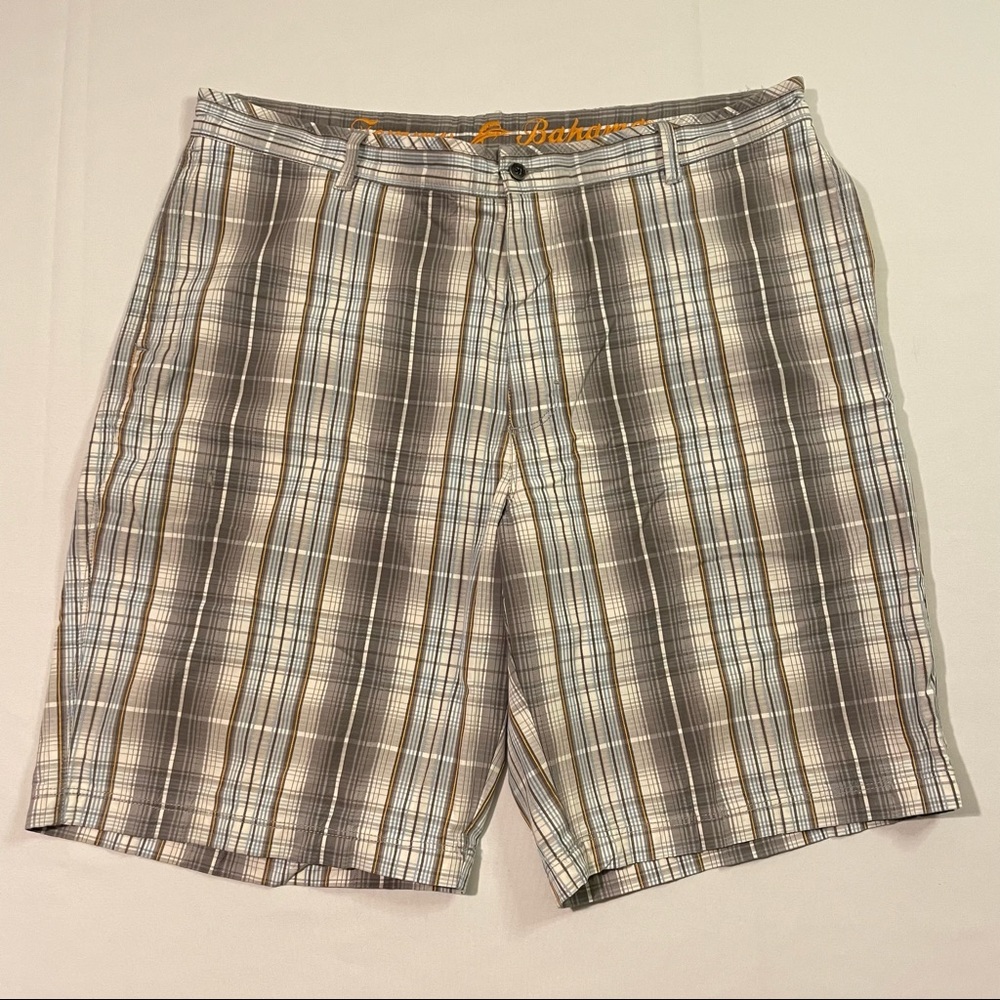 Tommy Bahama Mens Checkered Patten Silk Blend Shorts Size 40